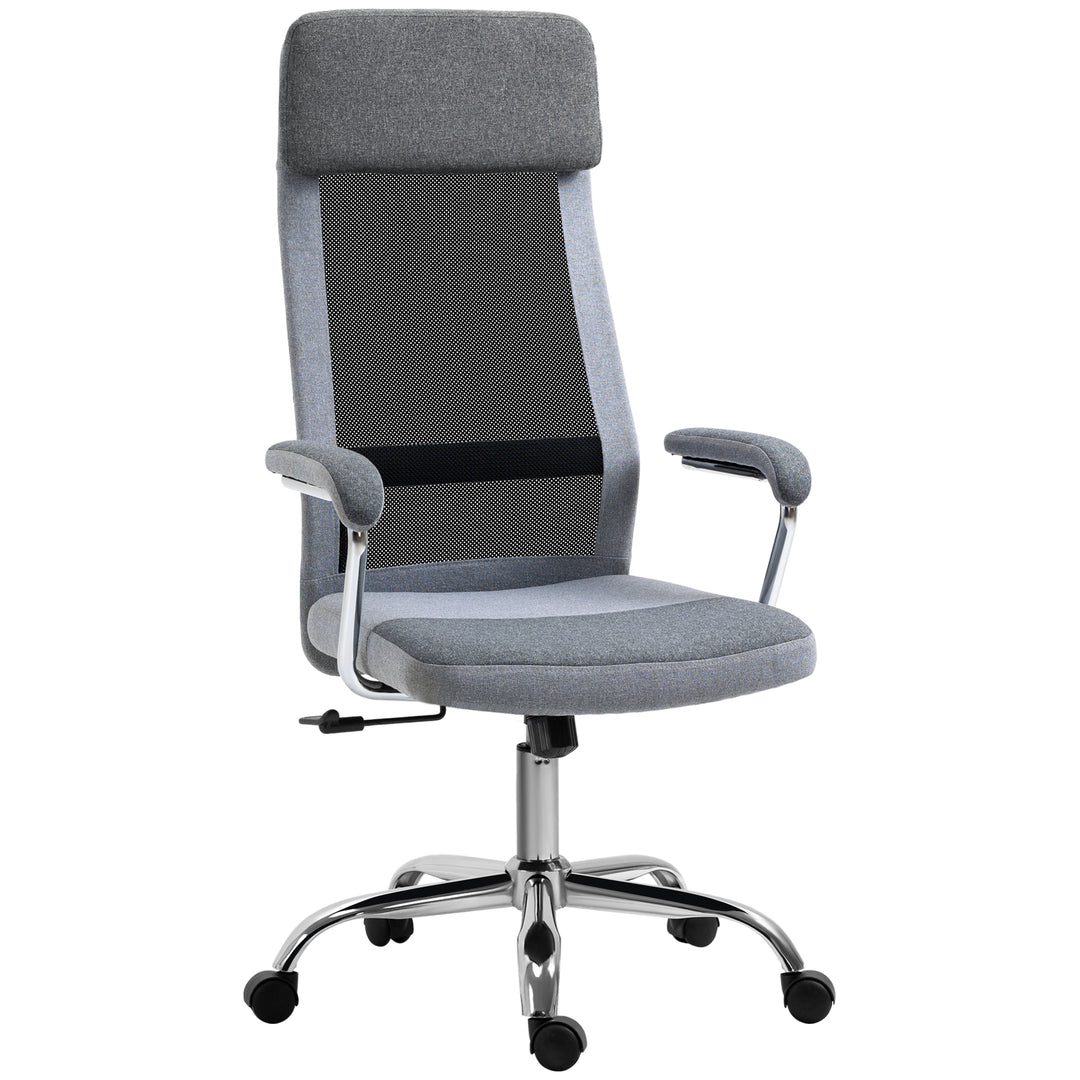 Vinsetto Linen-Feel Office Chair, Grey