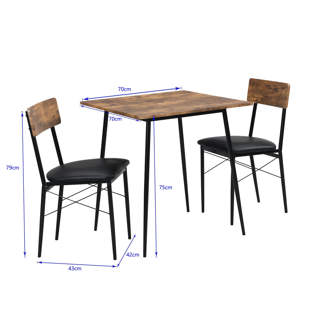 2-Seater Dining Set, Brown https://www.awin1.com/pclick.php?p=39114471377&a=1765756&m=17151 Aosom