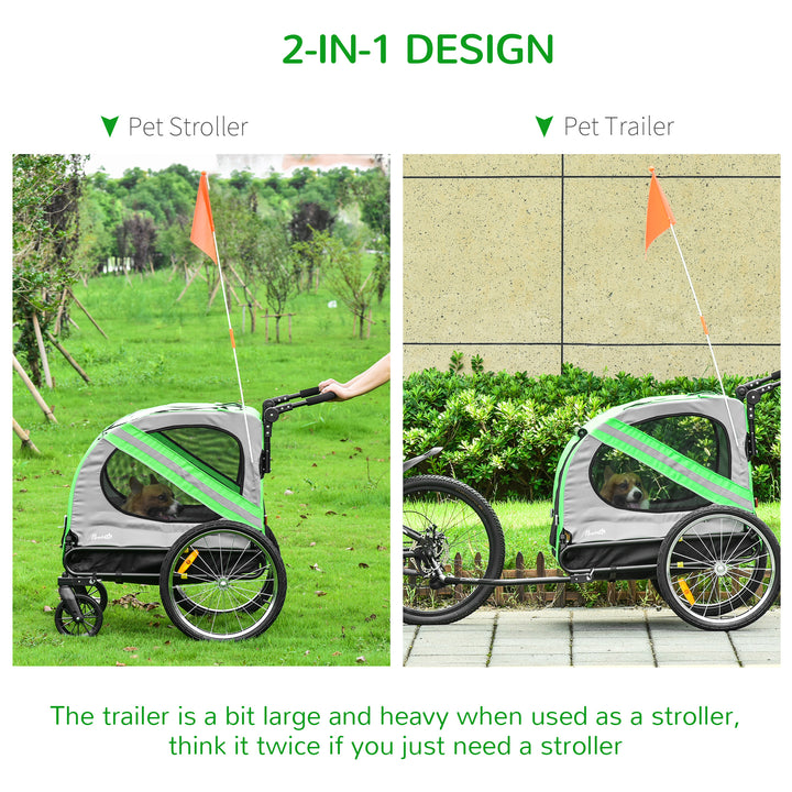 2-in-1 Dog Bike Trailer & Pet Stroller