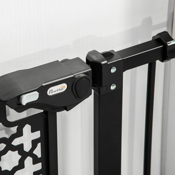 74-80 cm Pet Safety Gate Barrier Stair Pressure Fit with Auto Close and Double Locking for Doorways