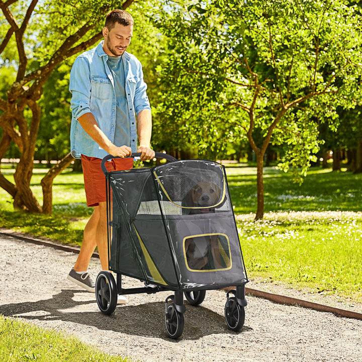 Foldable Pet Stroller with One-Click