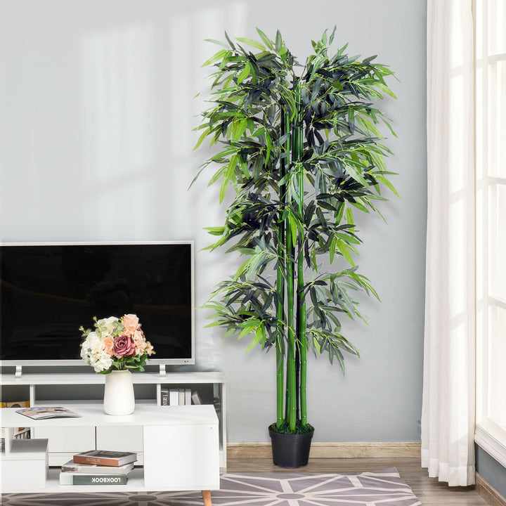 6ft Artificial Bamboo Tree Plant Greenary in A Pot for Home Office Planter 1.8M