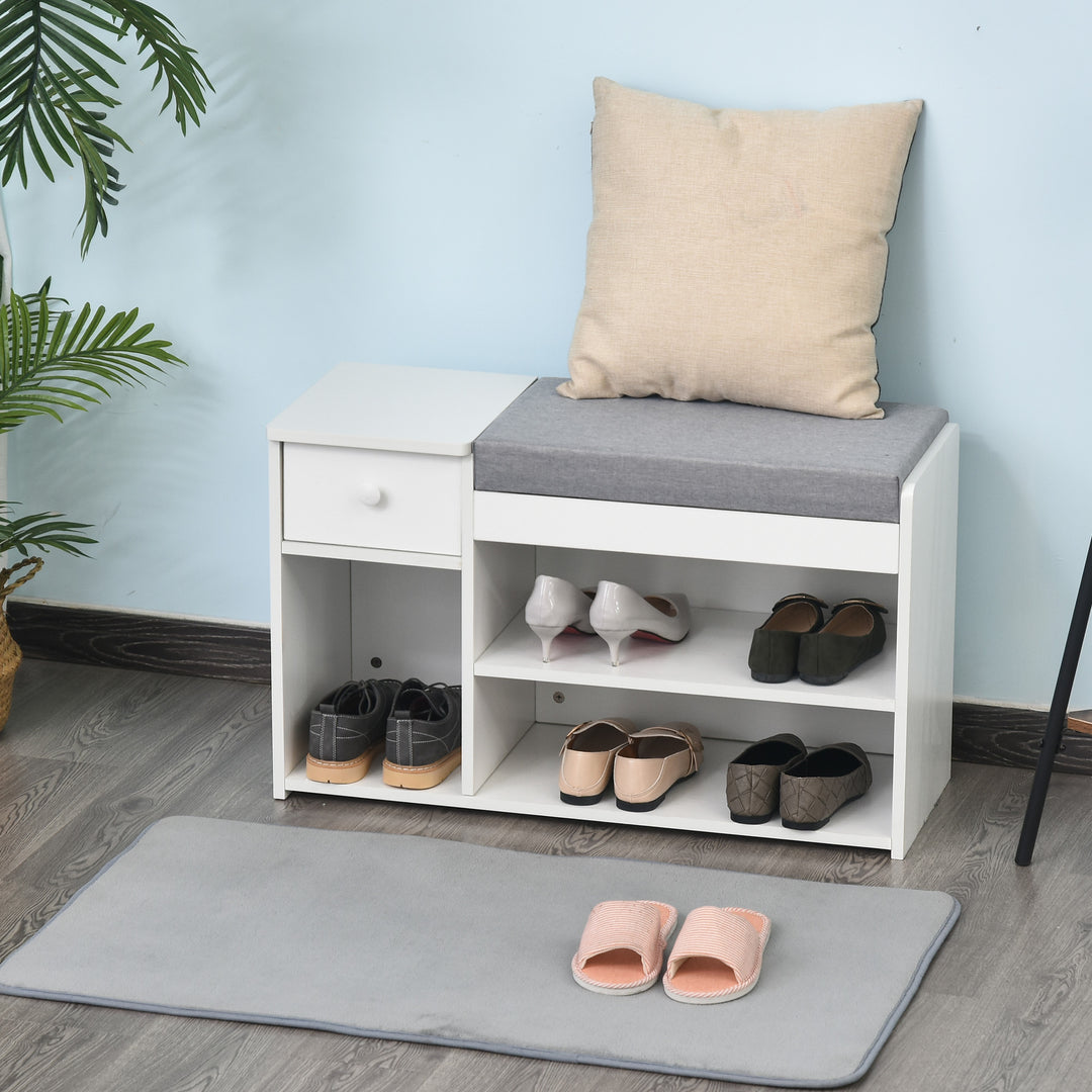 HOMCOM Shoe Storage Bench with Drawer