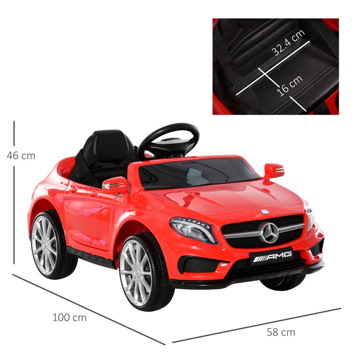 Compatible for 6V Kids Ride On Car Mercedes Benz GLA Licensed Toy toddler w/ Music Remote Control Rechargeable Headlight Two Speed