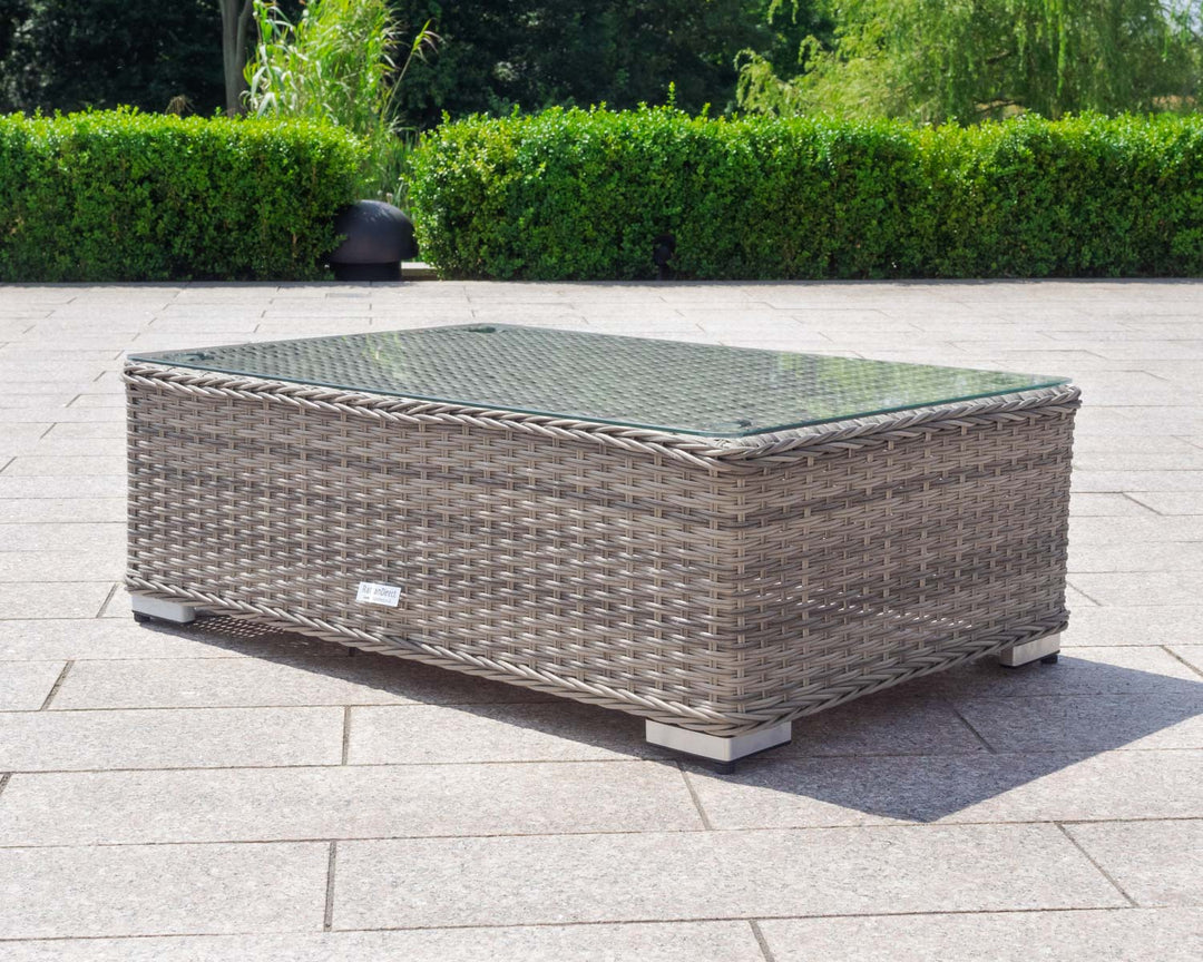 Rattan Garden Coffee Table in Grey - Lisbon - Rattan Direct