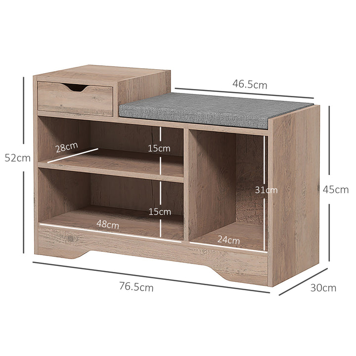 Multi-Compartment Shoe Bench