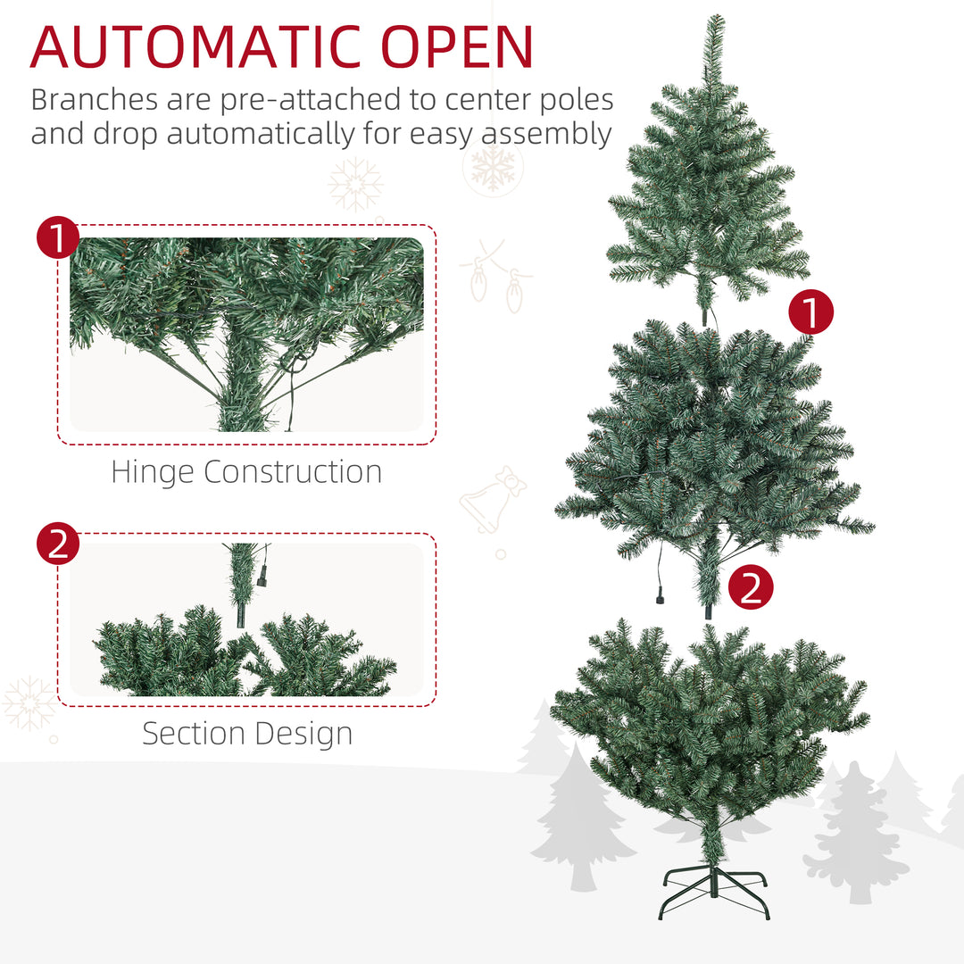 6' Artificial Prelit Christmas Trees Holiday DÃ©cor with Warm White LED Lights