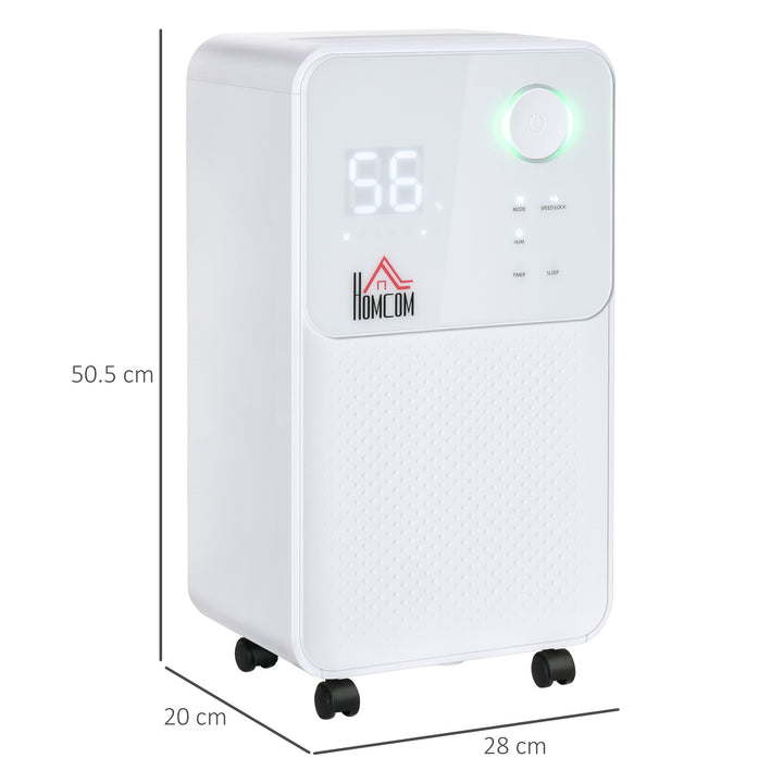 12L/Day Quiet Low-Energy Dehumidifier for Home Laundry Room Bedroo