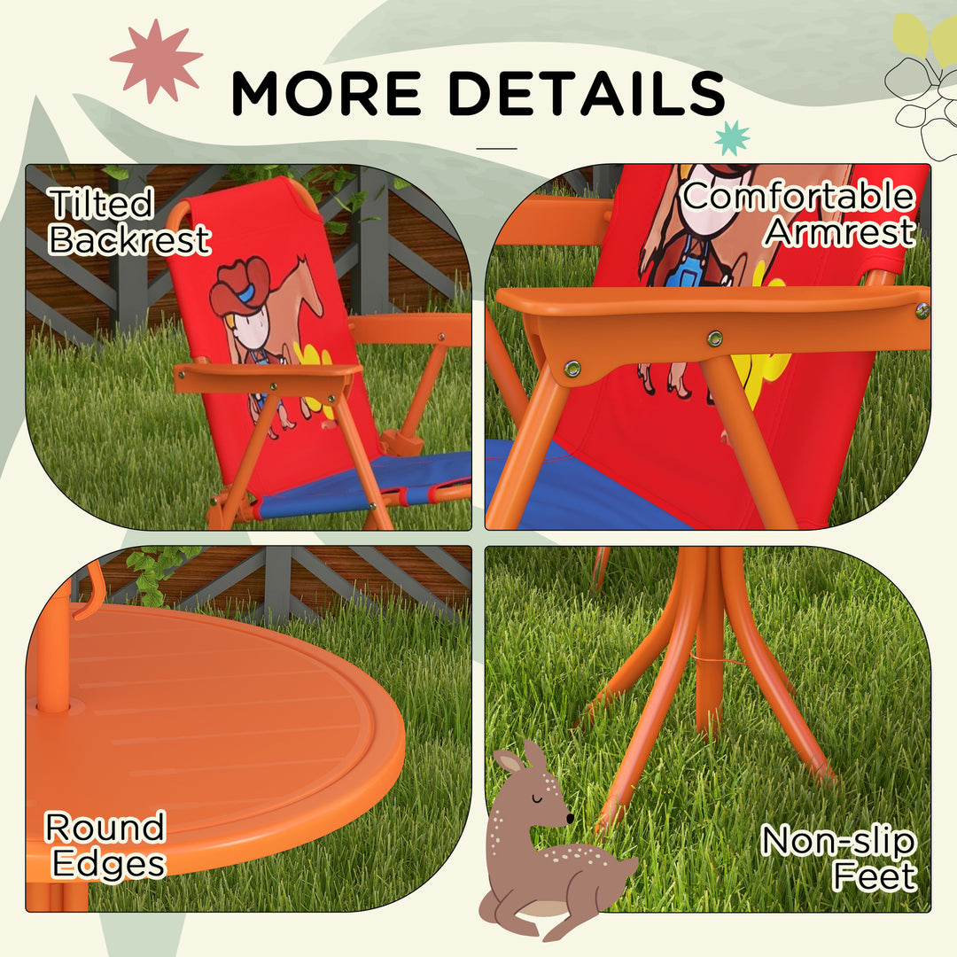 Cowboy Campout: Children's Picnic Set with Foldable Seats