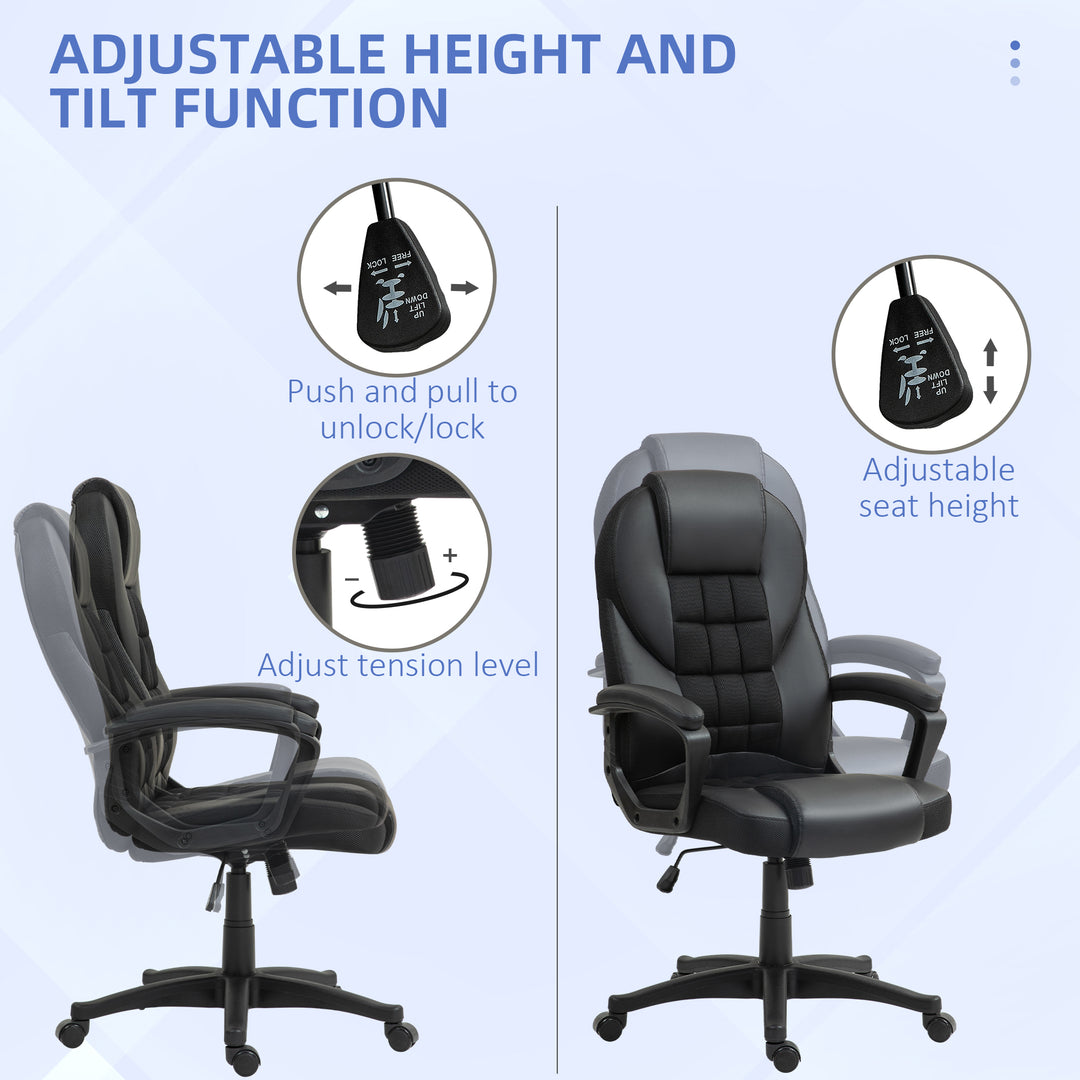 HOMCOM Executive Office Chair, Black