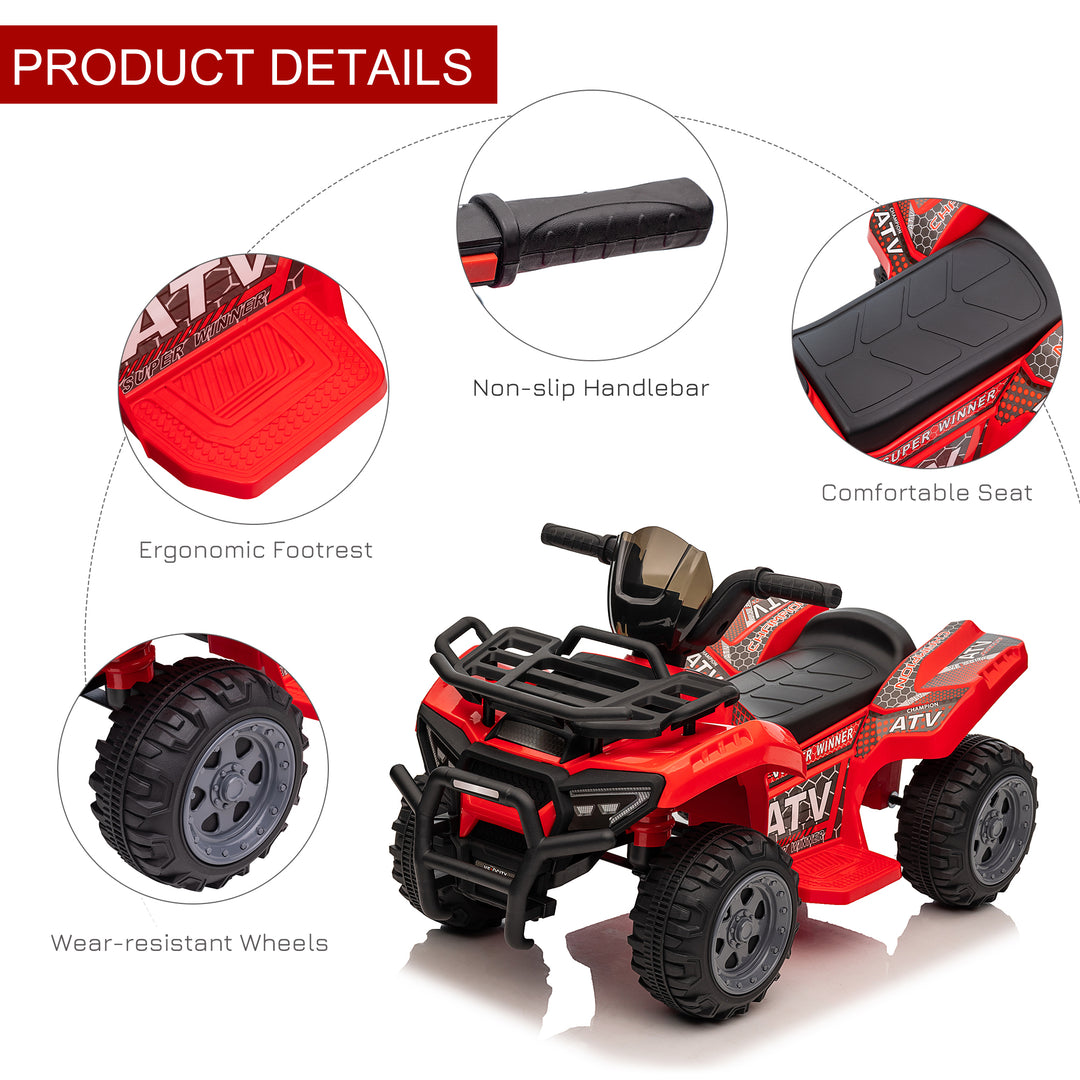 Kids' Battery-Powered Ride-On ATV with Real Working Headlights