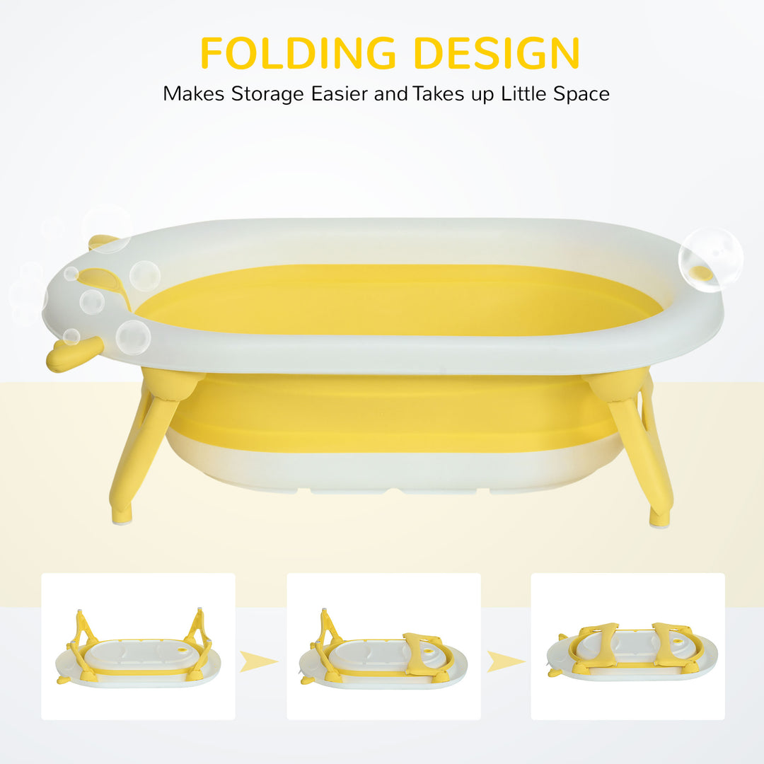 Foldable Baby Bath: Ergonomic Portable Design with Cushion