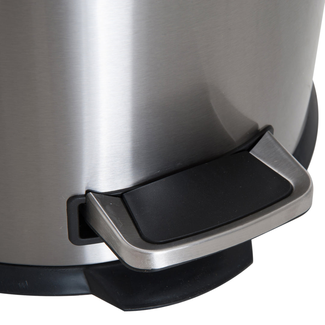 Foot Pedal Bin Stainless Steel Metal Waste Rubbish Lid Kitchen Garbage 30L