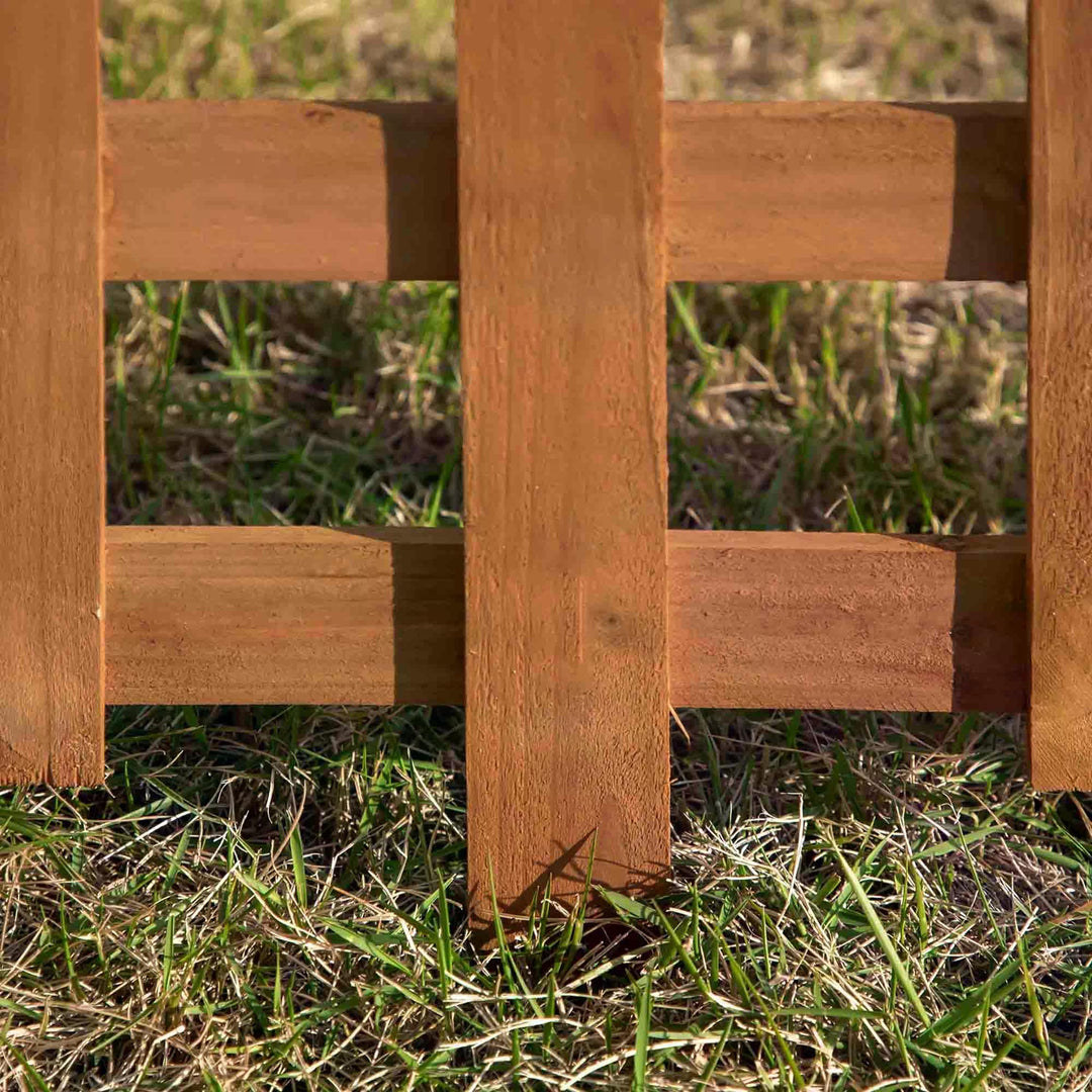 60L x 1D x 34H cm Pack of 12 Wooden Border Fences