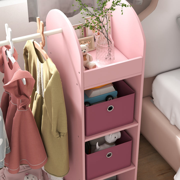 Kids Clothes Rail with Storage Shelf