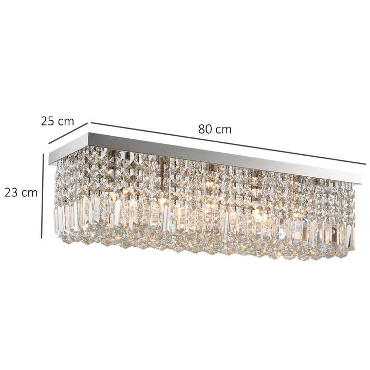 Modern Crystal Ceiling Light Square Crystal Chandelier for Living Room