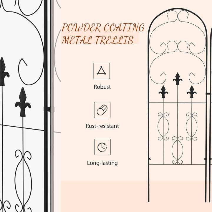 Decorative Trellis Set: Elegant Scroll Design