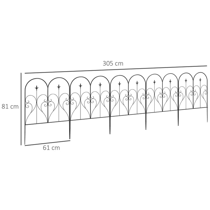 Metal Fence Panels - Outsunny