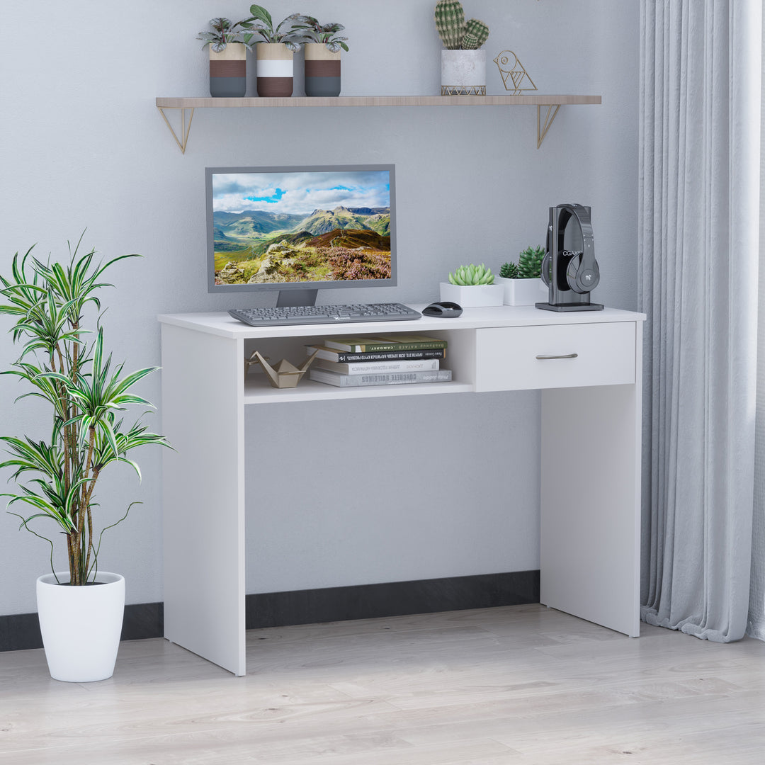 HOMCOM Desk with Shelf Drawer