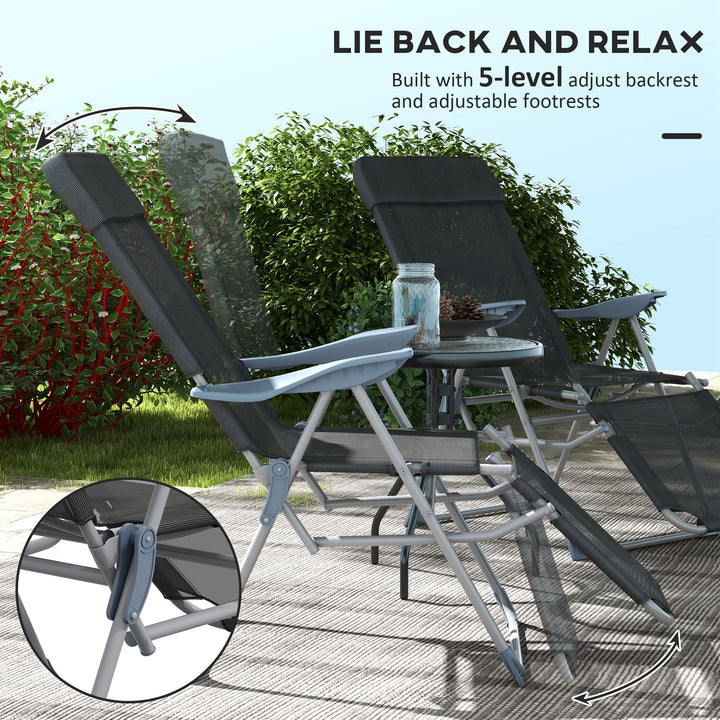 Outdoor Sun Lounger Set of 2