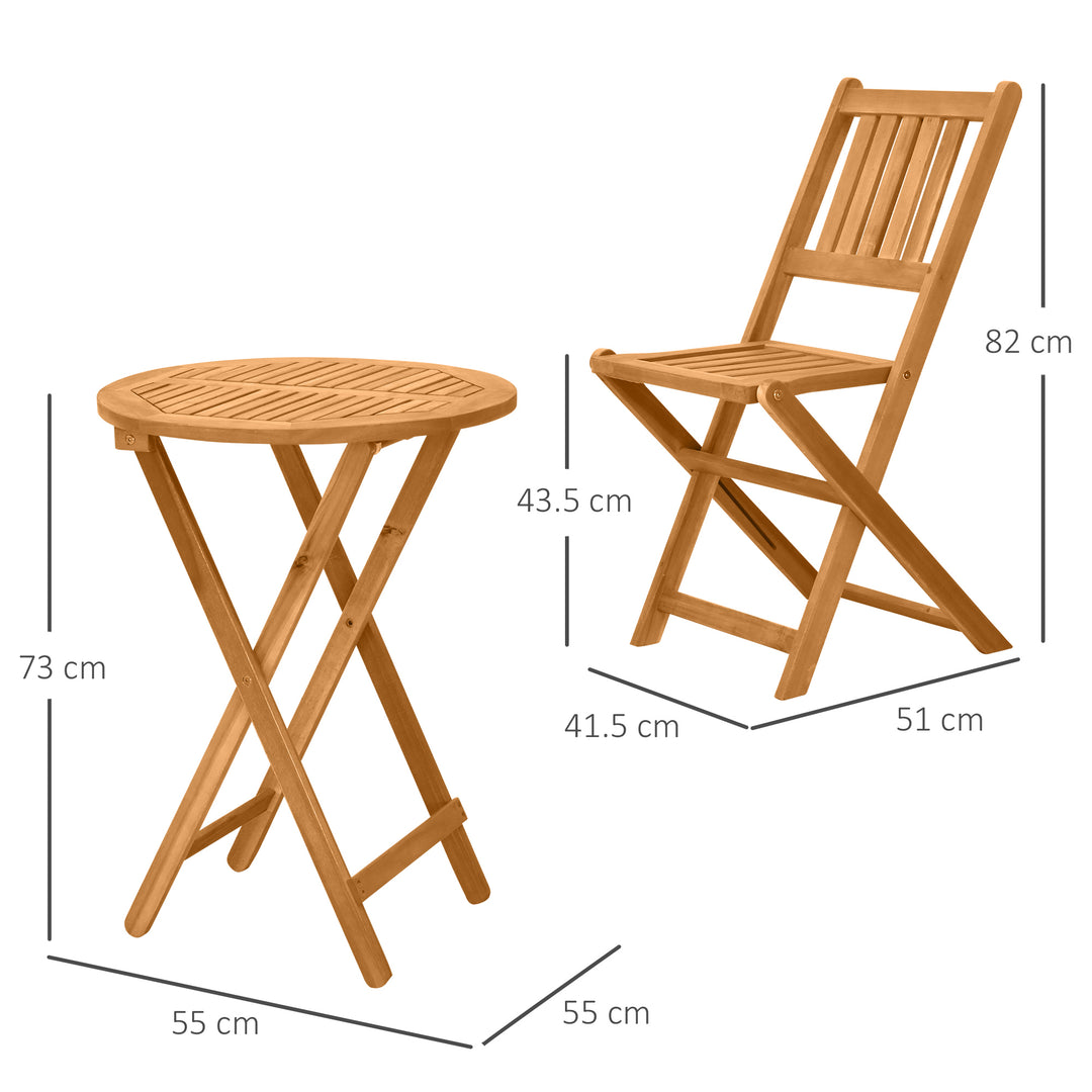 3 Piece Folding Bistro Set