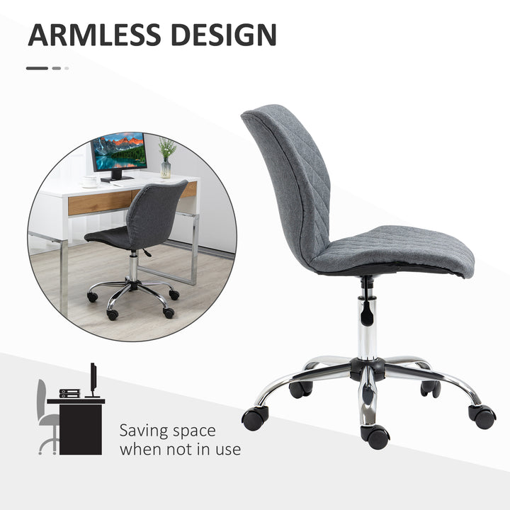 Vinsetto Office Chair, Armless, Grey