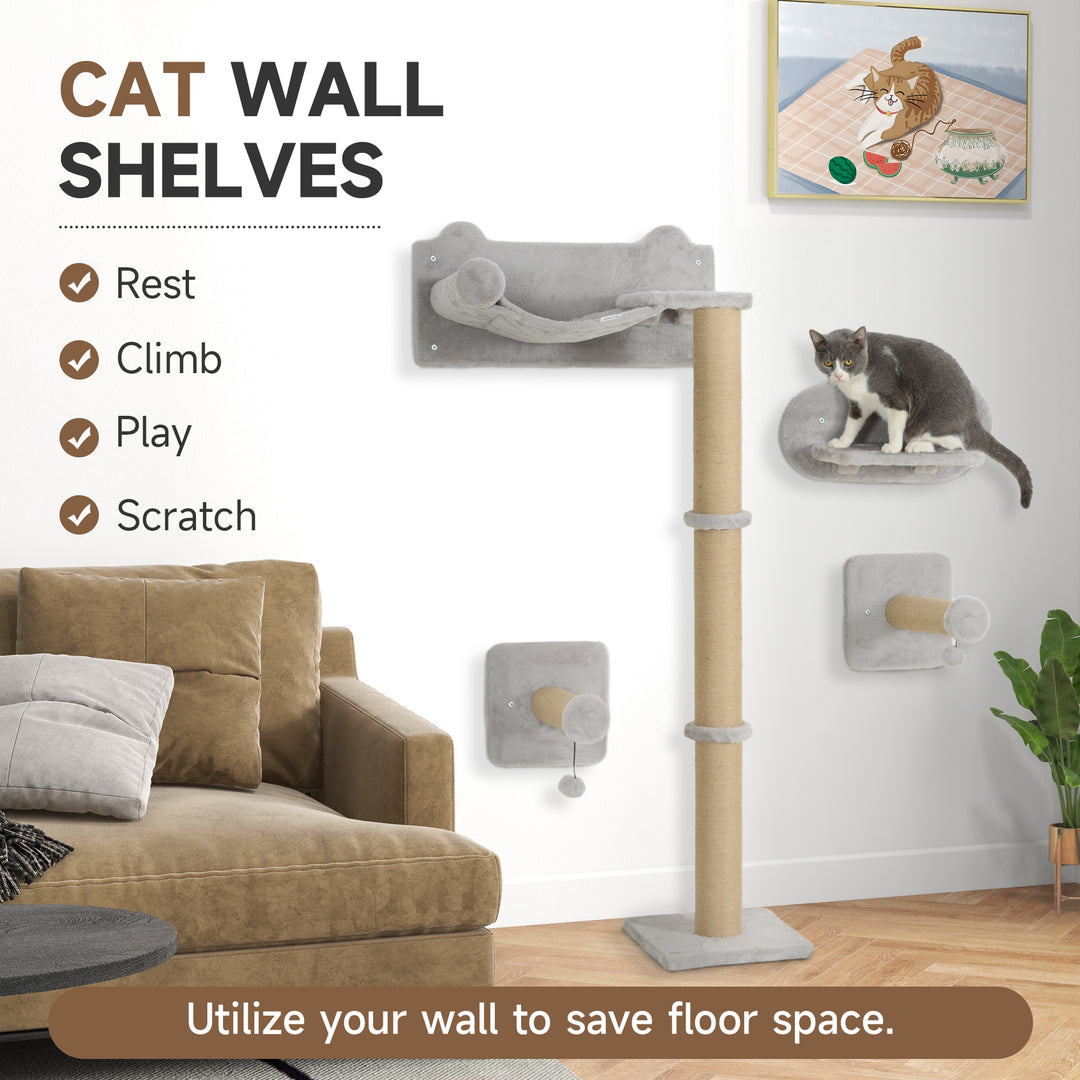 Cat Shelves w/ Scratching Post