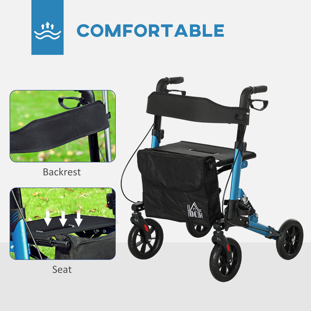 Folding Rollator Walker with Seat