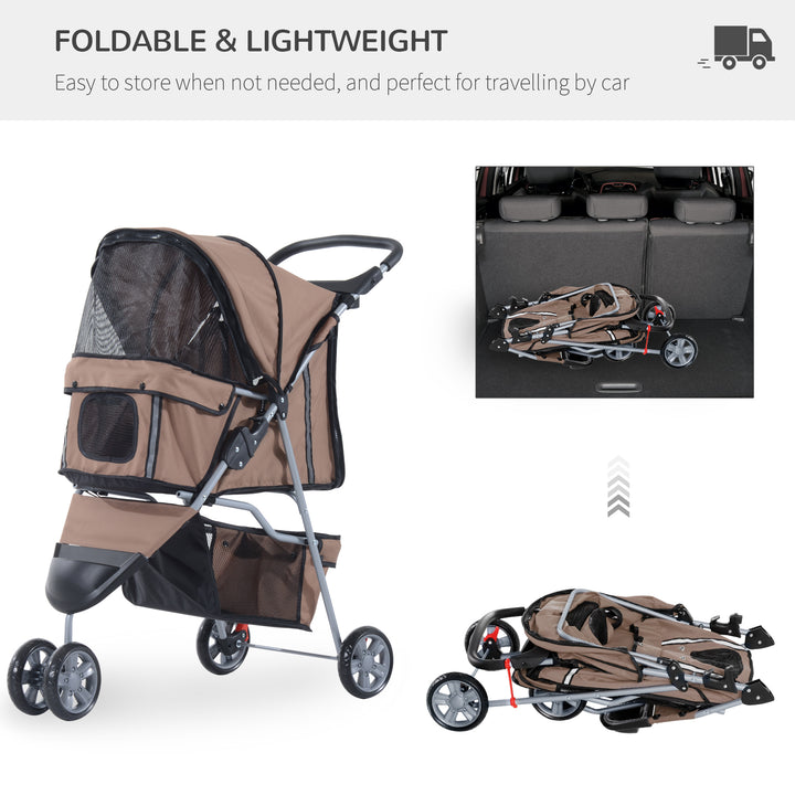 Lightweight Folding Dog Stroller with Cover