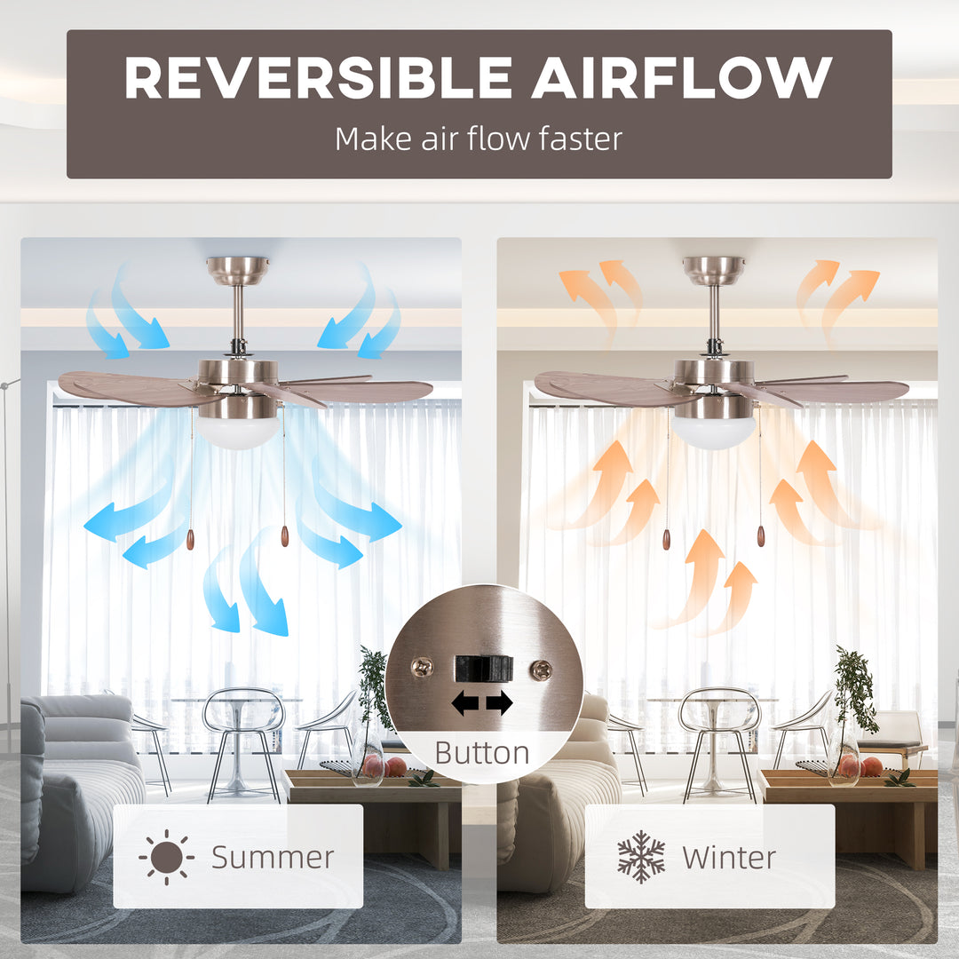 Ceiling Fan Lights with 6 Reversible Blades