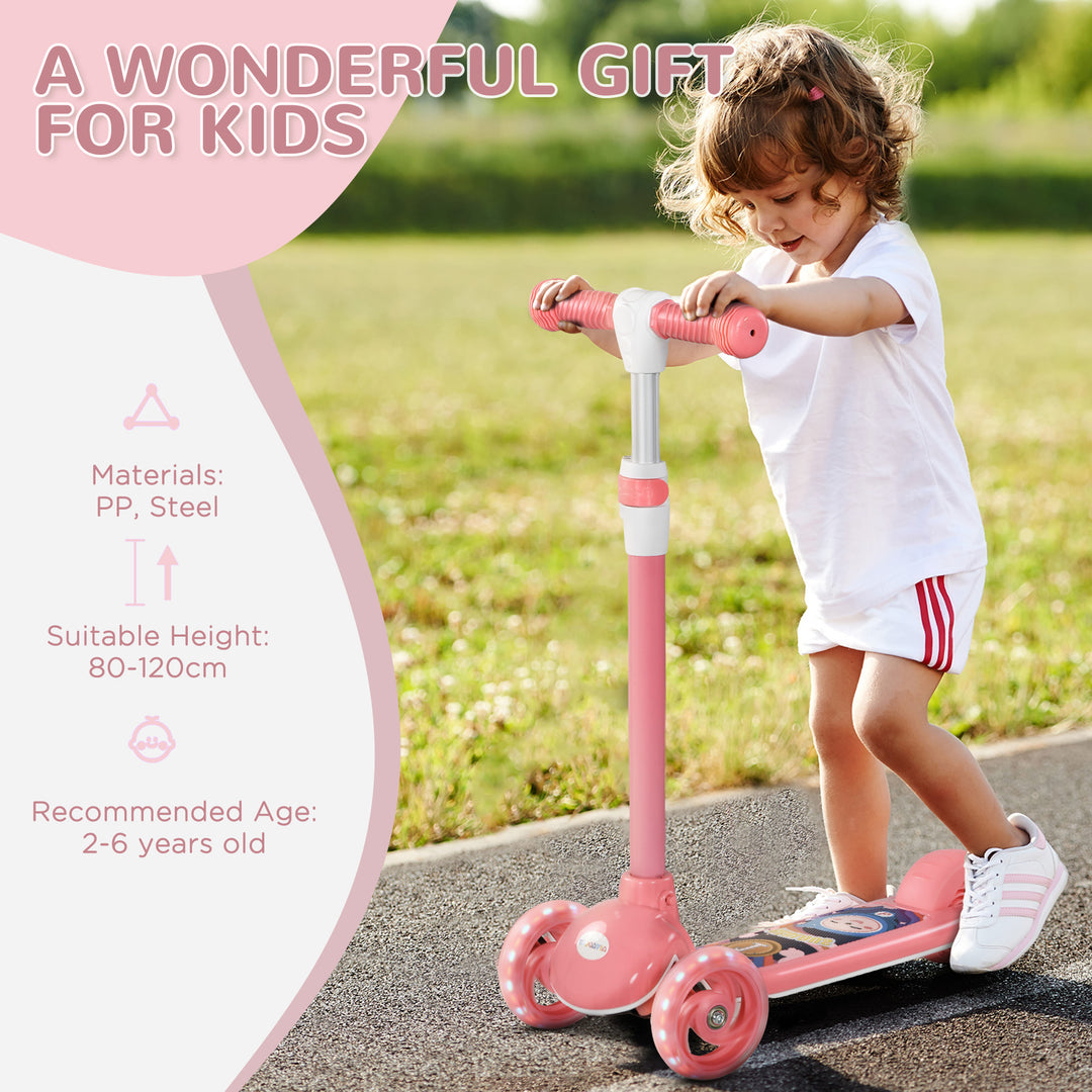 Kids 3 Wheel Scooter for 2-6 Years Old w/ Adjustable Height