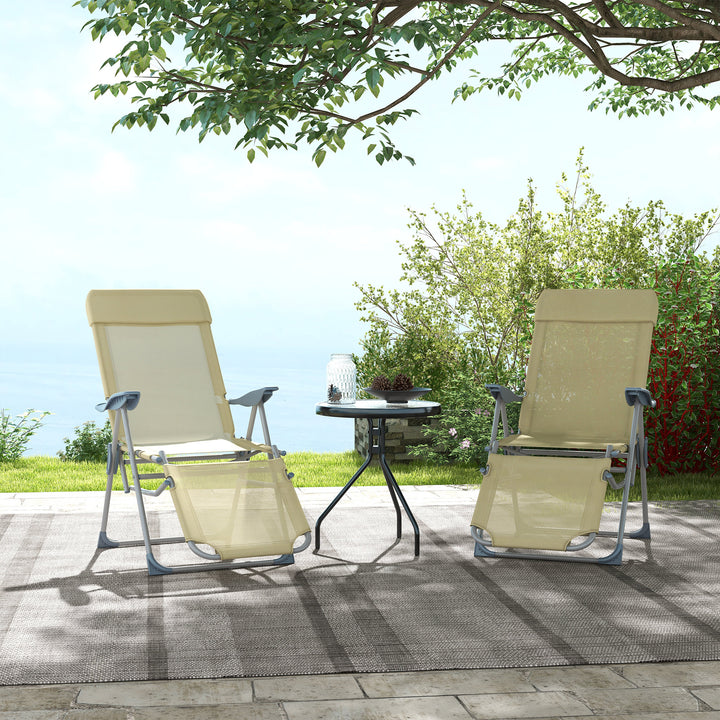 Outdoor Sun Lounger Set of 2