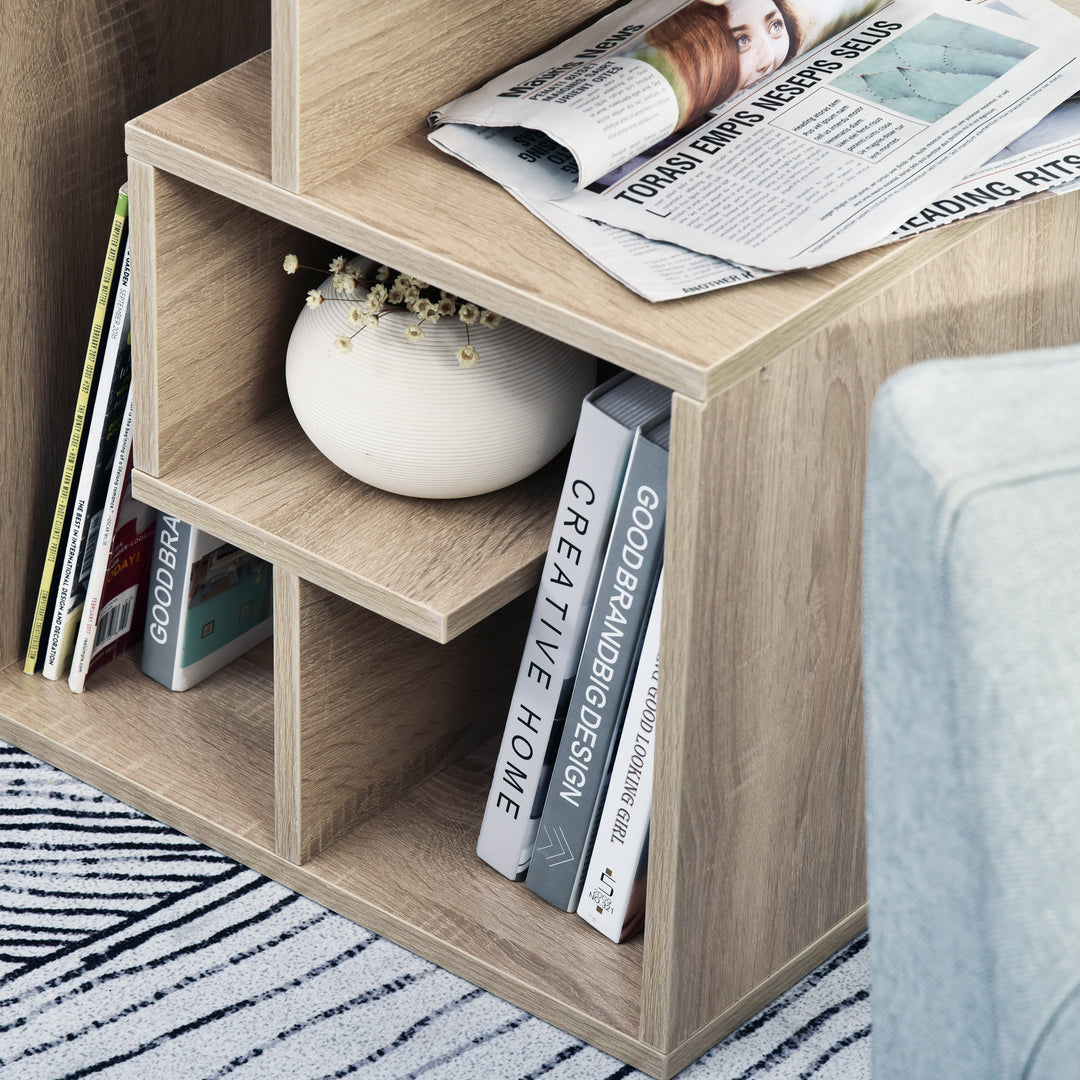 Side Sidekick: 3 Tier Oak End Table with Open Shelves