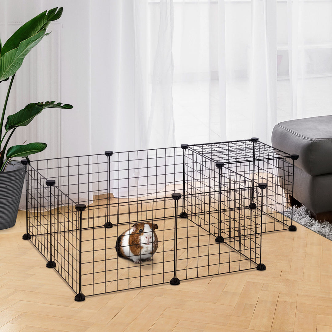 Modular Pet Enclosure: Secure & Spacious Metal Playpen for Furry Friends