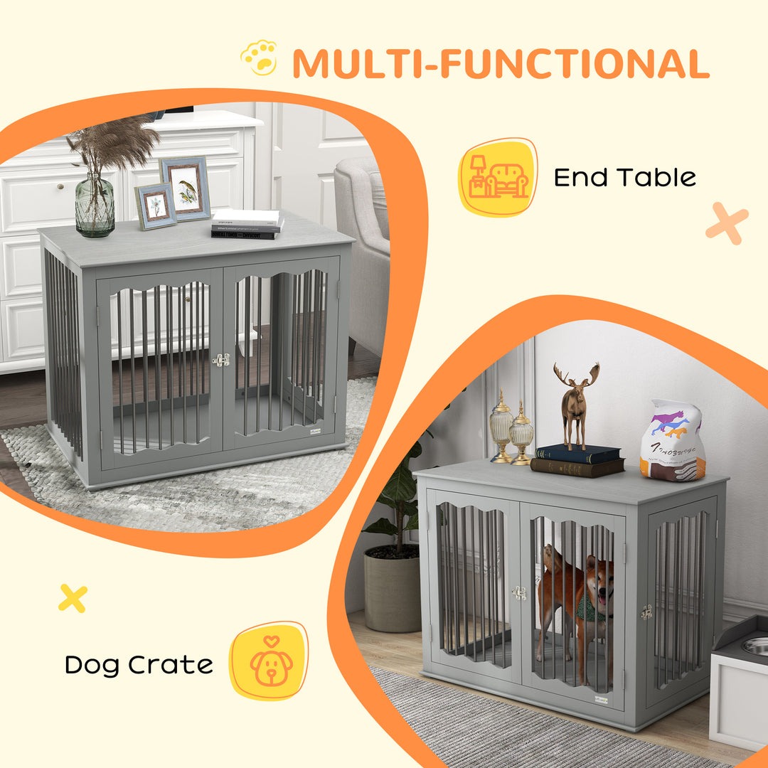 Dog Crate End Table w/ Three Doors