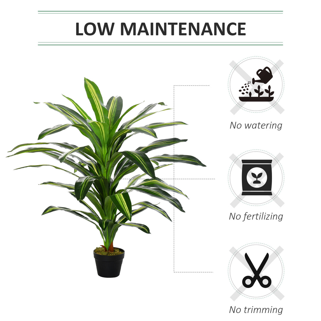 Set of 2 Artificial Dracaena Trees