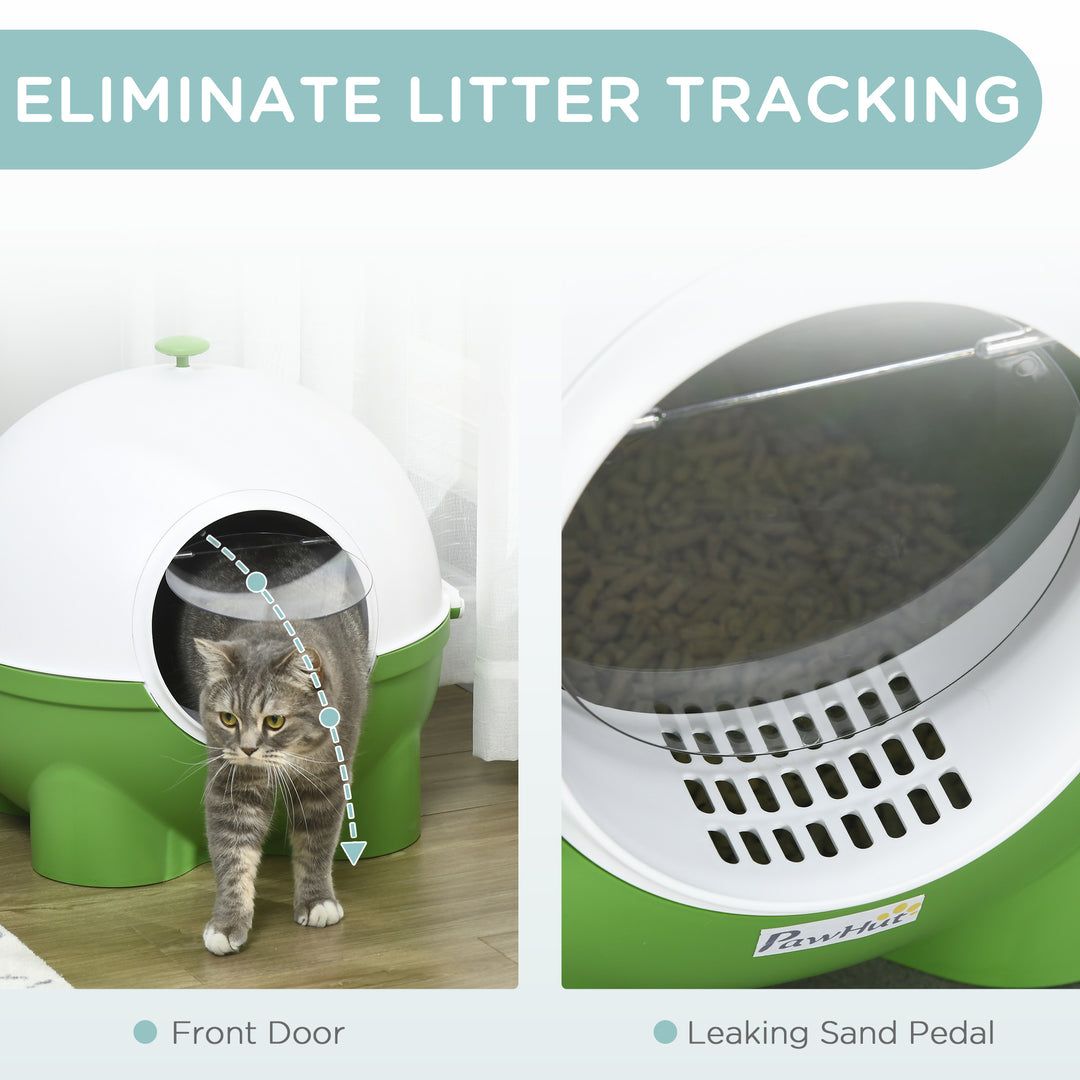 Large Cat Litter Box: Hooded Tray with Lid