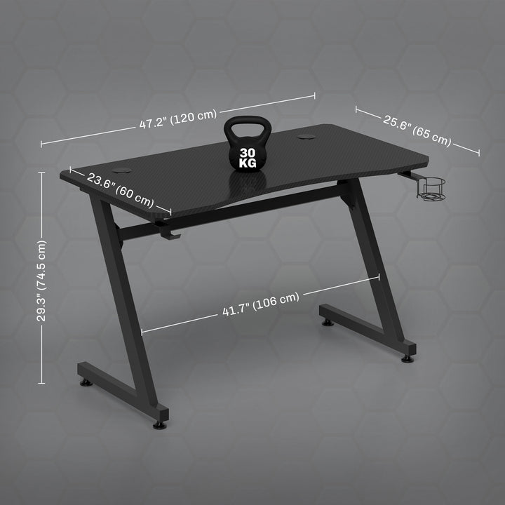 HOMCOM Ergonomic Gaming Desk