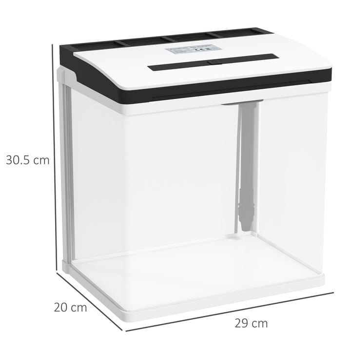 13L Glass Aquarium Fish Tank with Filter