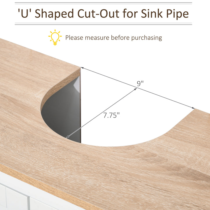 Kleankin Under-Sink Bathroom Organiser with Adjustable Shelf