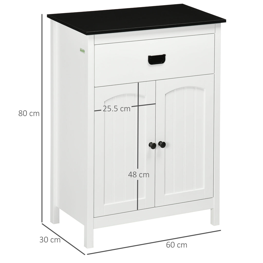 Kleankin Bathroom Cabinet with Drawer & Adjustable Shelf