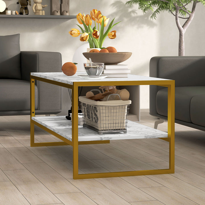 HOMCOM Contemporary Square Wooden Side Table