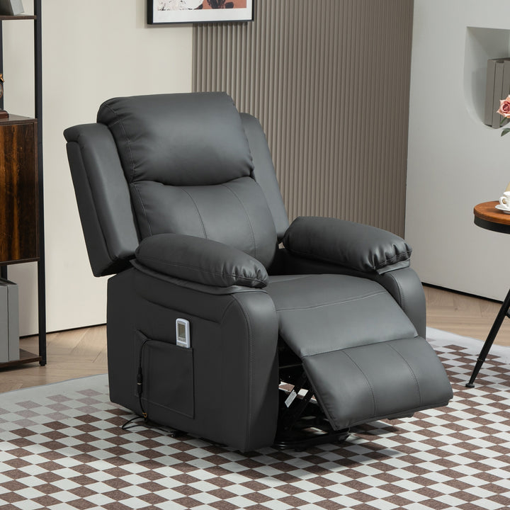 Electric Power Lift Recliner Chair Vibration Massage Reclining Chair with Remote Control and Side Pocket