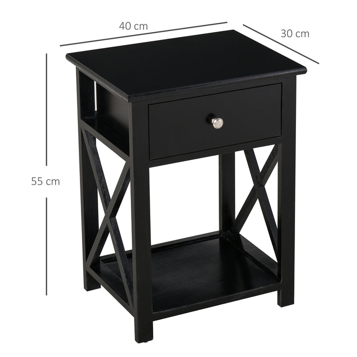 Traditional Accent End Table With 1 Drawer