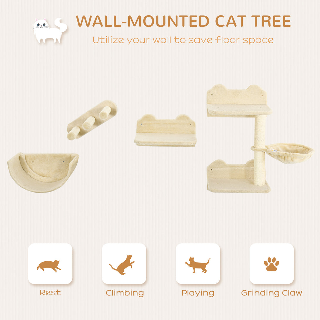 Wall-mounted Cat Shelves Set