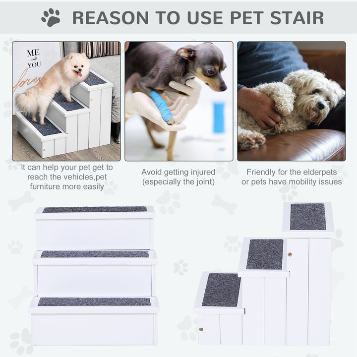 3 Step Wooden Pet Stairs