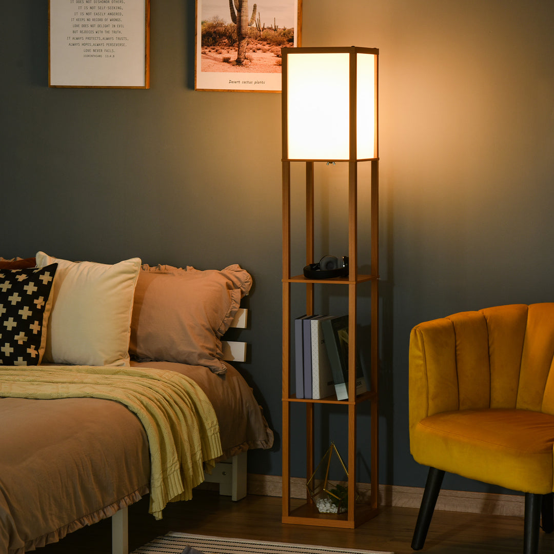 Floor Lamp with Shelves