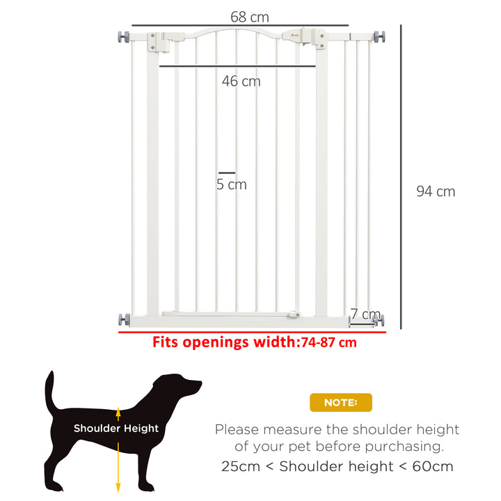 Adjustable Pet Portal: Metal Safety Gate with Folding Design