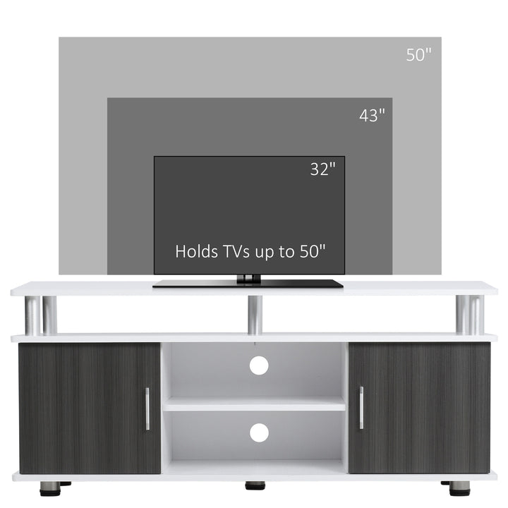 TV Cabinet Unit for TVs up to 55'' with Storage Shelf and Cupboards