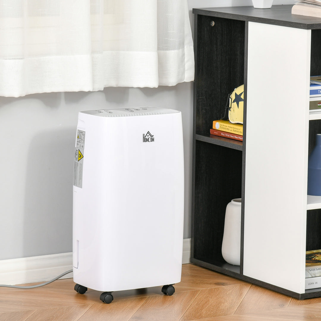 12L/Day Portable Dehumidifier for Home w/ 24H Timer